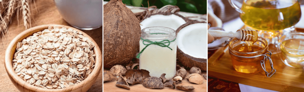 Oats, coconut oil and honey - Beauty Tips By Nim - Nimisha Goyal - HashBUGS - BTN - beautytipsbynim.com
