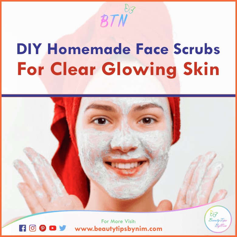 5 DIY Homemade Face Scrubs For Clear Glowing Skin - Beauty Tips By Nim - Nimisha Goyal - HashBUGS - BTN - beautytipsbynim.com