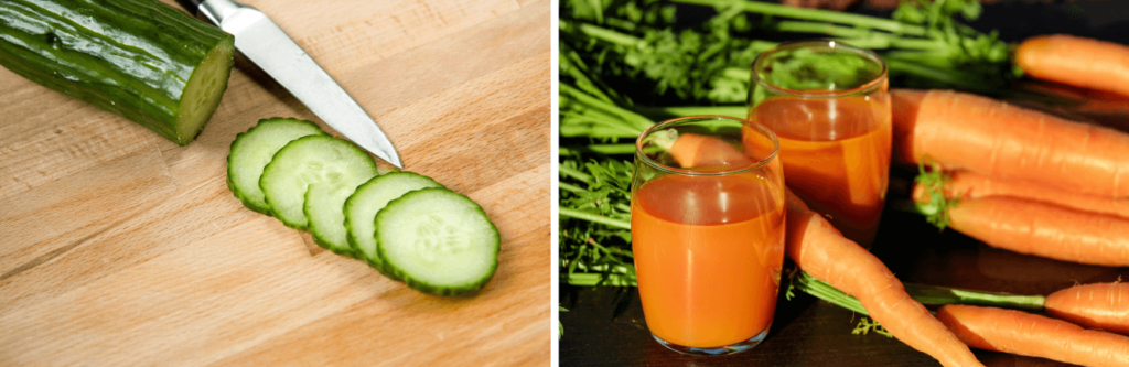 Carrot Juice and Cucumber Juice - Beauty Tips By Nim - Nimisha Goyal - HashBUGS - BTN - beautytipsbynim.com