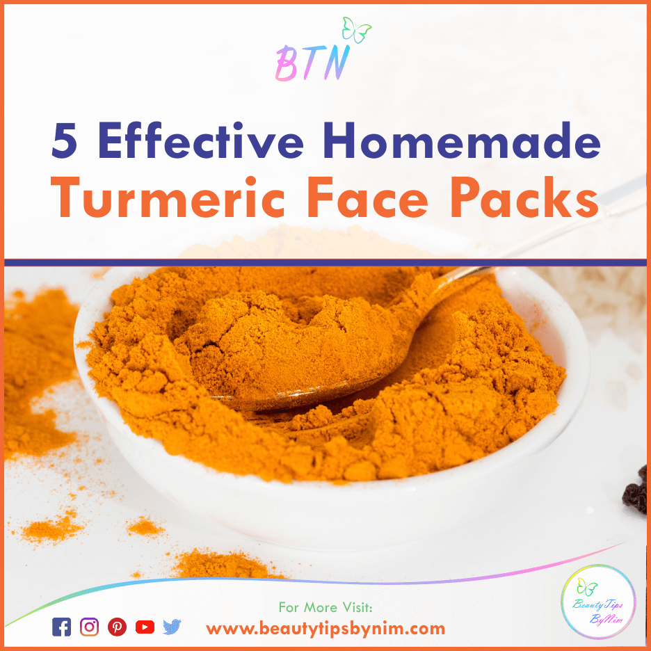 5 Effective Homemade Turmeric Face Packs For Flawless Skin - Beauty Tips By Nim - Nimisha Goyal - HashBUGS - BTN - Nimify Beauty - beautytipsbynim.com (4)