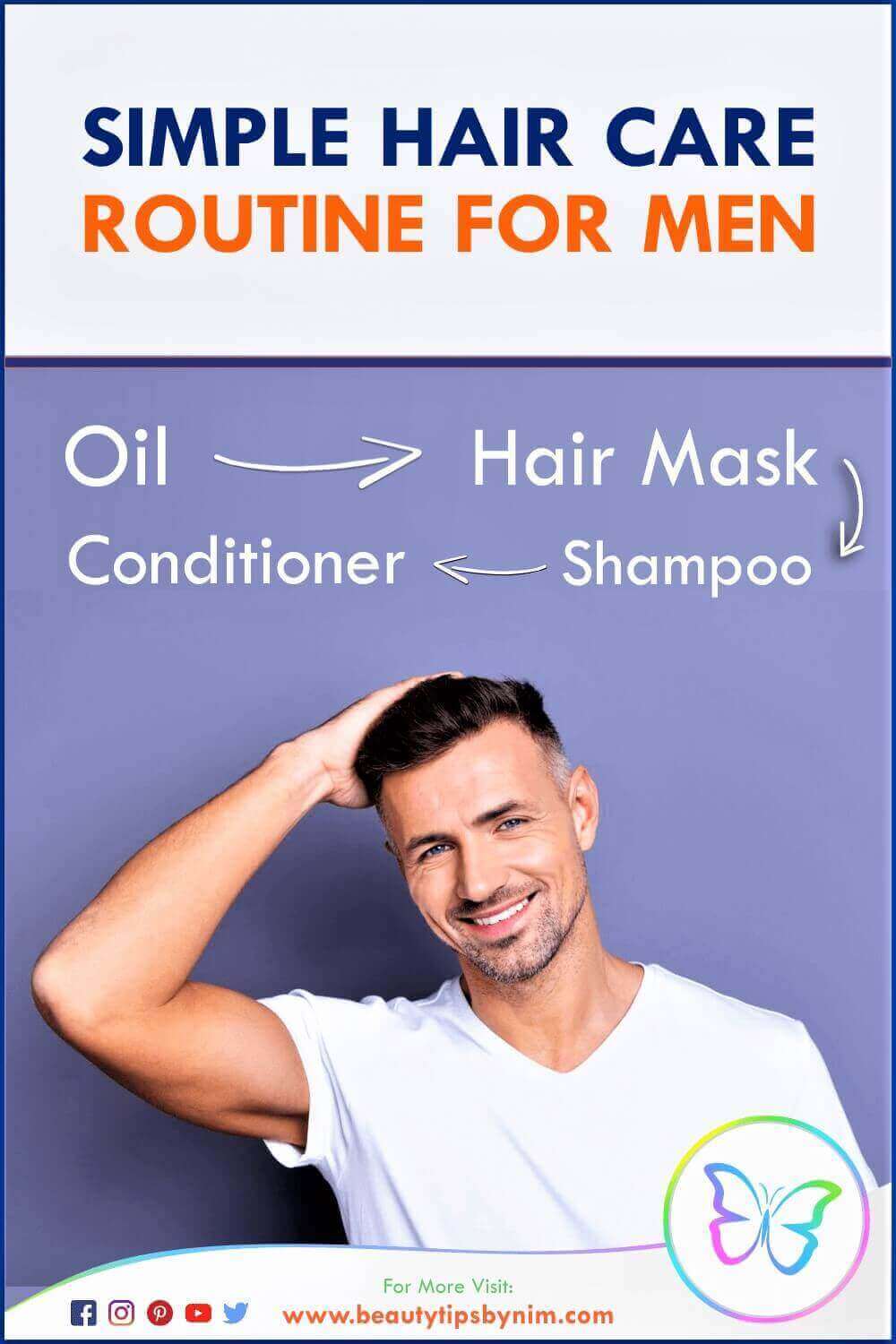 Simple Hair Care Routine for Men - Hair Care Tips - Beauty Tips By Nim