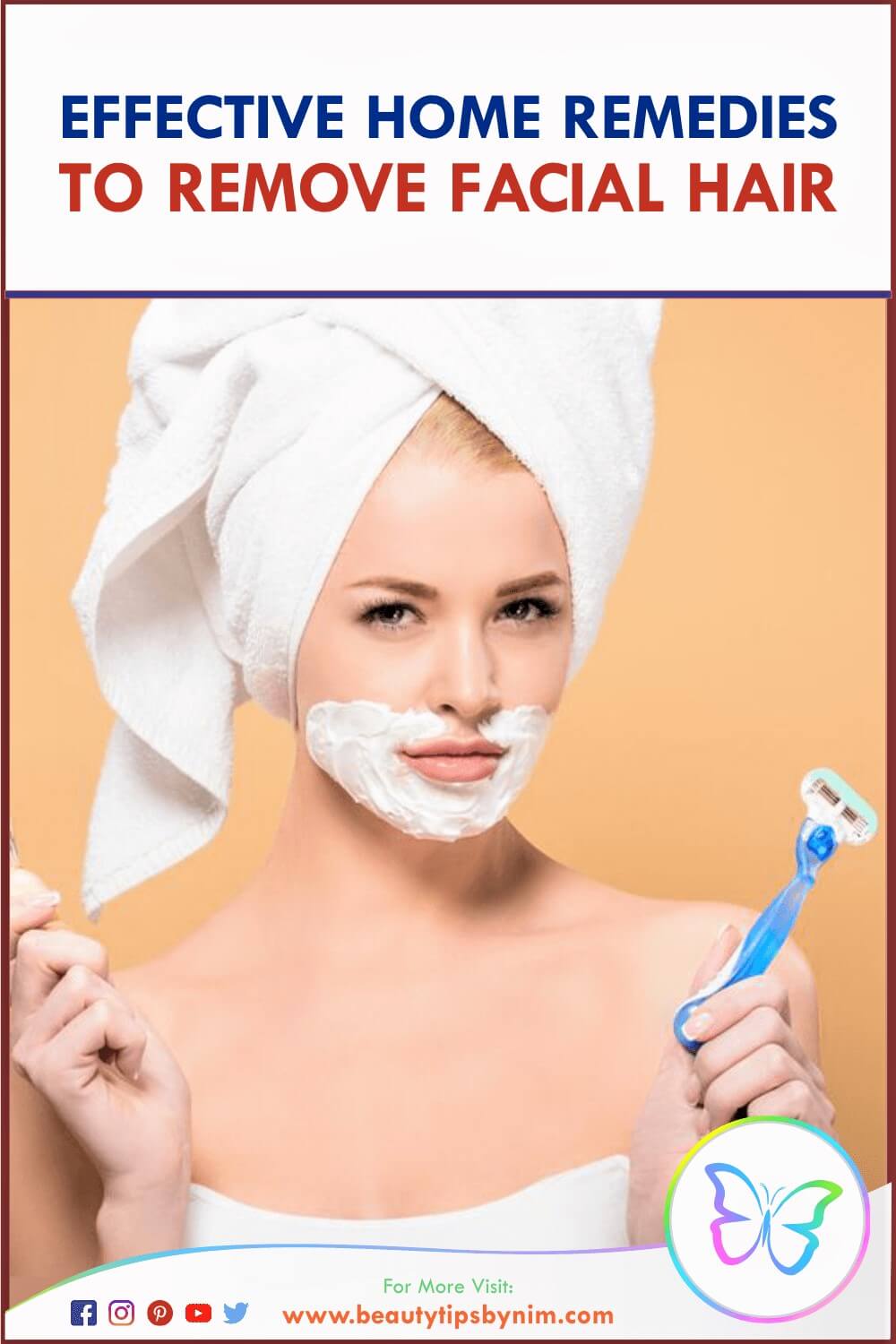 Effective Home Remedies To Remove Facial Hair Naturally - Beauty Tips By Nim