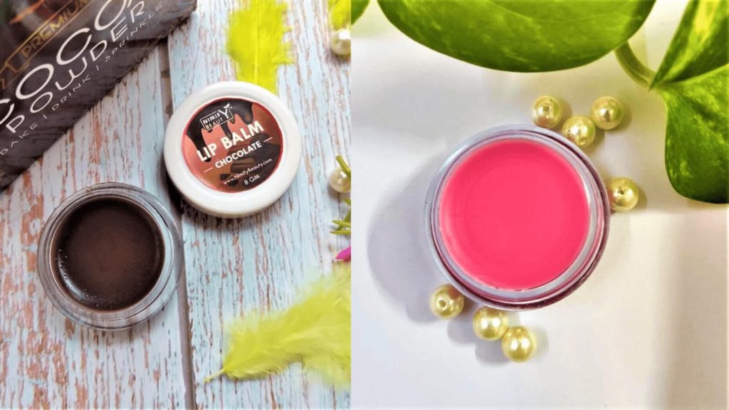 Nimify Beauty Watermelon Lip Balm and Chocolate Lip Balm