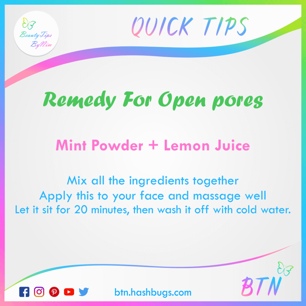 02. open pores 1 - Beauty Tips By Nim - Home Remedies