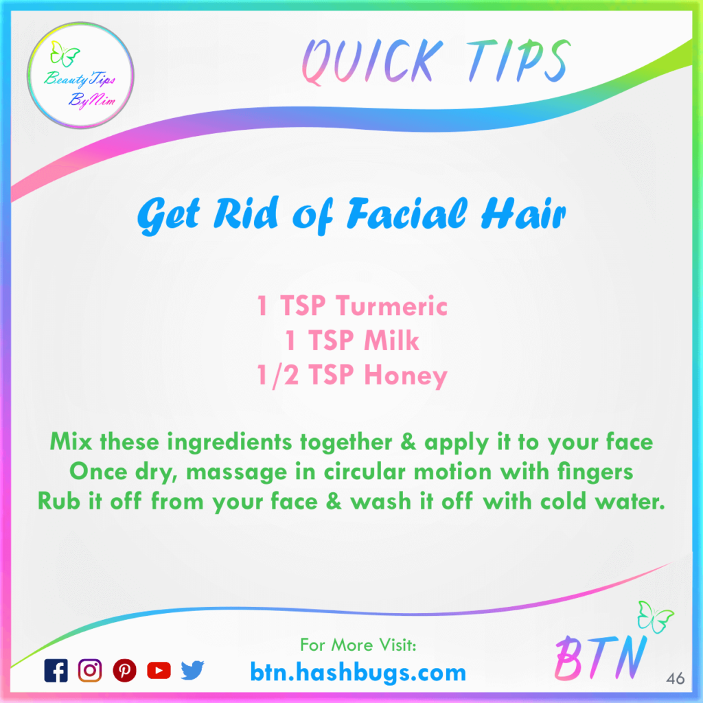 46. Get rid of facial hair 1-beauty tips by nim (1)